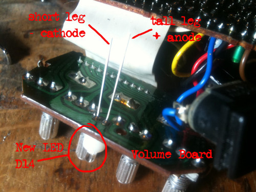 adding LED to BOSS pedal