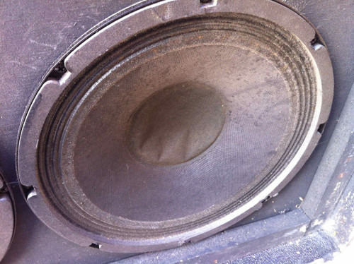 dented speaker dust cap