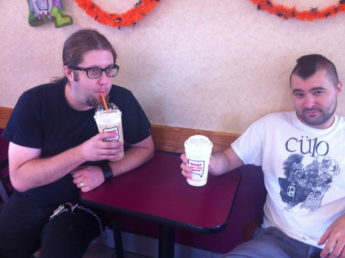 Dan, the black coffee man, and Sean, who likes caffeinated ice-cream