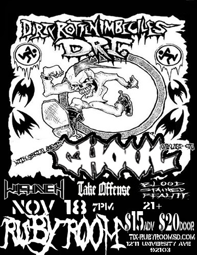 DRI Ghoul 2012 flyer ruby room