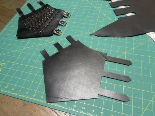 spiked leather gauntlet