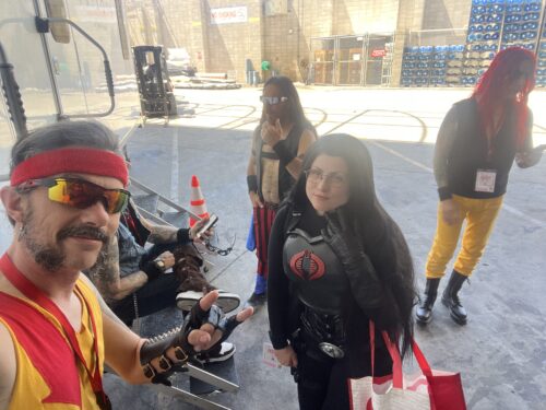 Hanging out in the trailer waiting for Cold Slither activities