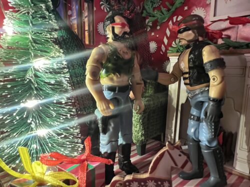 Torch and Ripper on the holiday set of Cold Slither music video