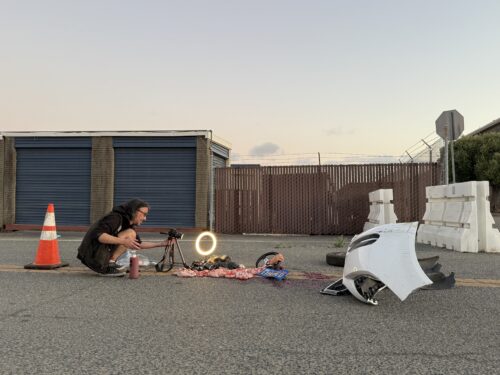 shooting photo for Exhumed's Red Asphalt album cover