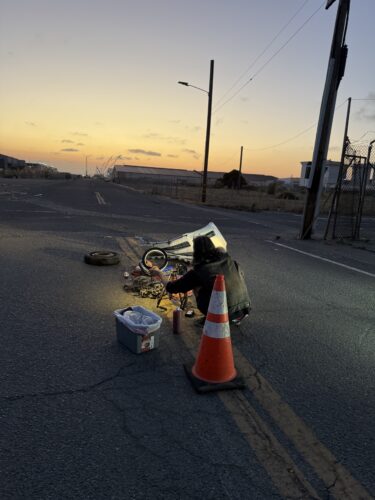 shooting photo for Exhumed's Red Asphalt cover