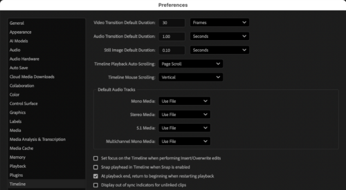 Adobe Premiere import still image function